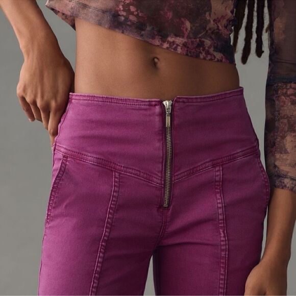 Anthropologie Pilcro High Rise Crop Flare Pants NEW Size 34 - Picture 4 of 11